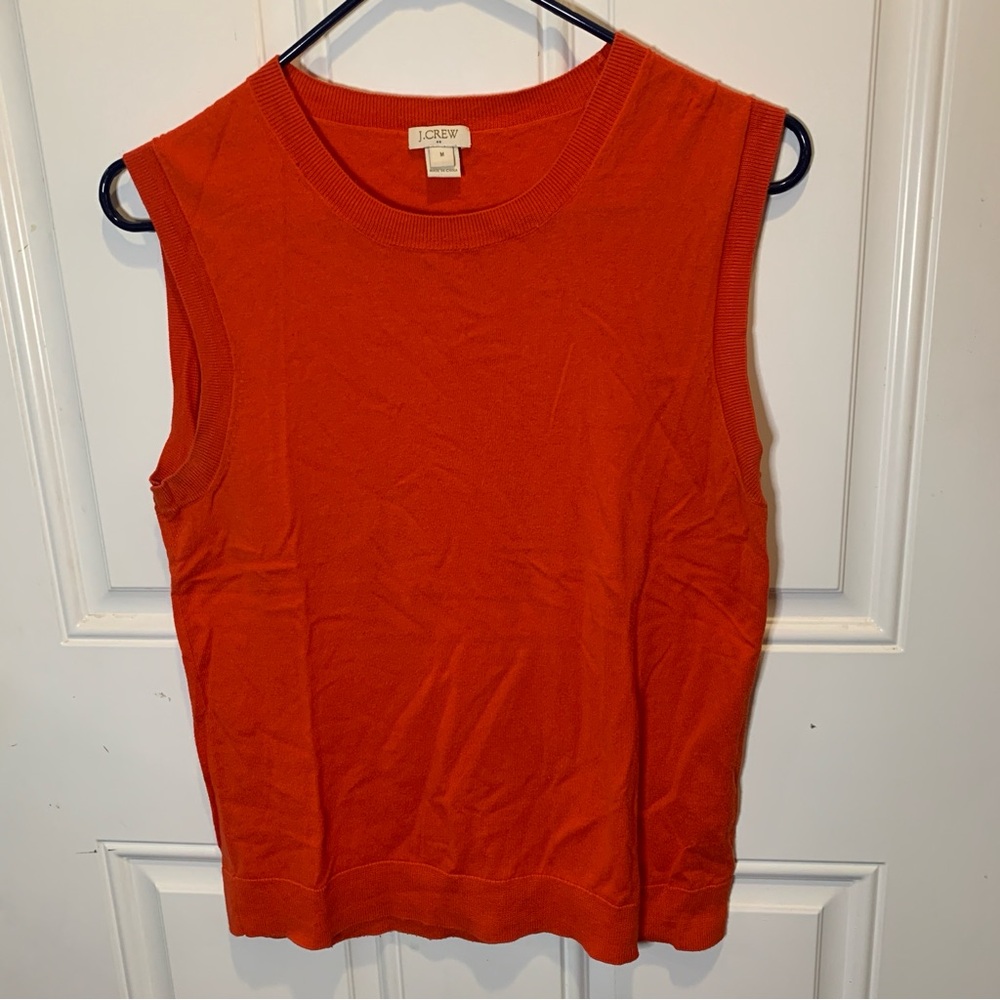 J.Crew Knitted Crewneck Sleeveless Tank Top Blouse Vest Size M